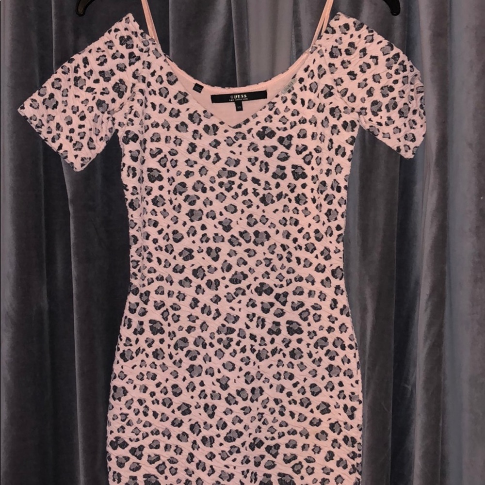 Pink leopard dress